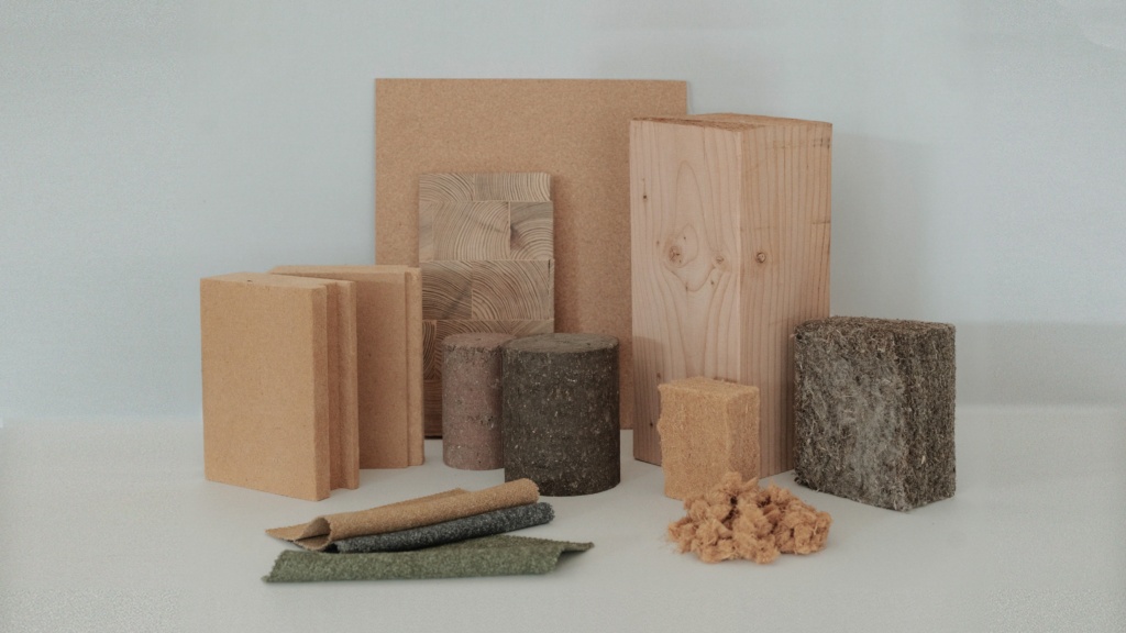 En palet af naturlige materialer